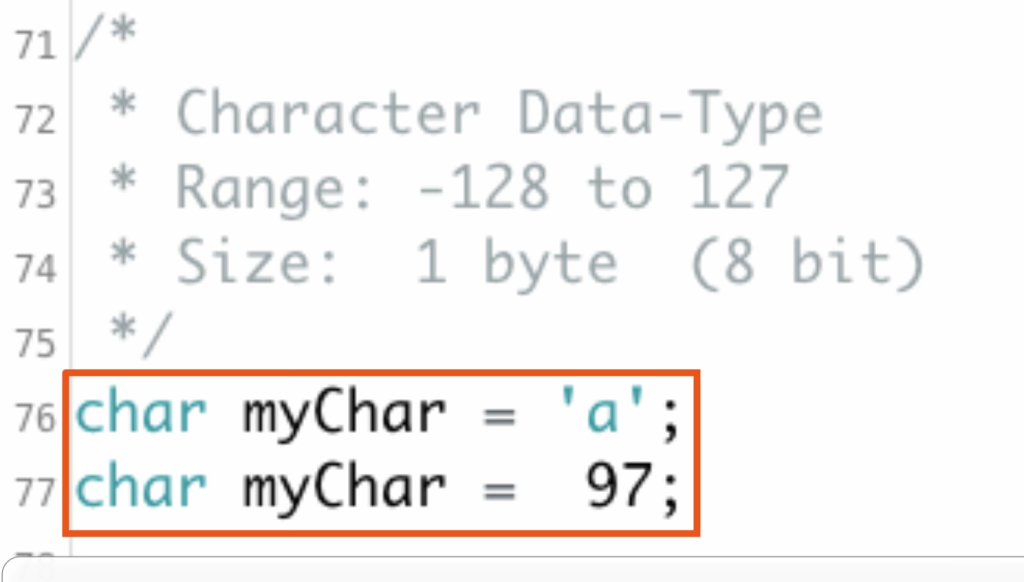 Examples Of Using Different Arduino Data Types: