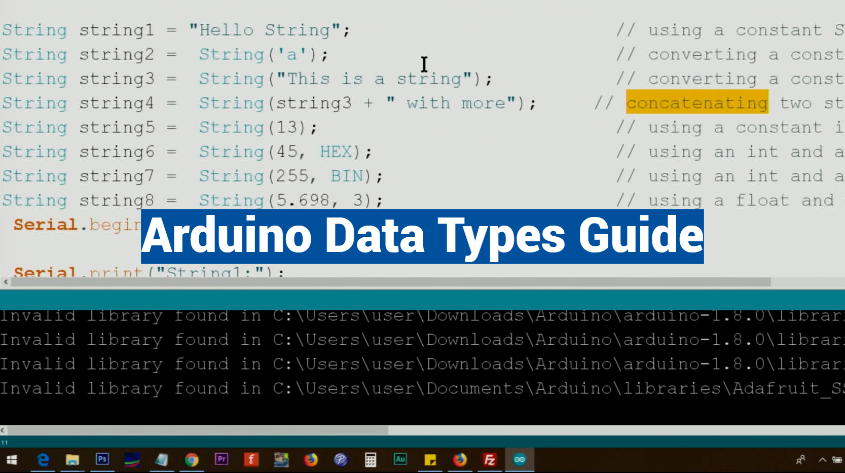 Arduino Data Types Guide