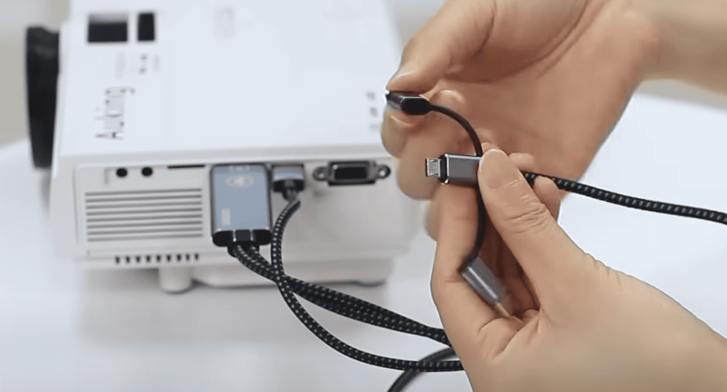 Connecting an iPhone to a HOMPOW Projector