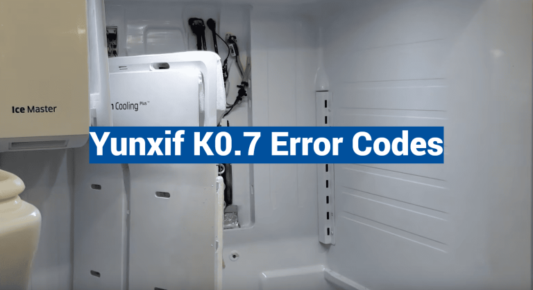 Yunxif K0.7 Error Codes