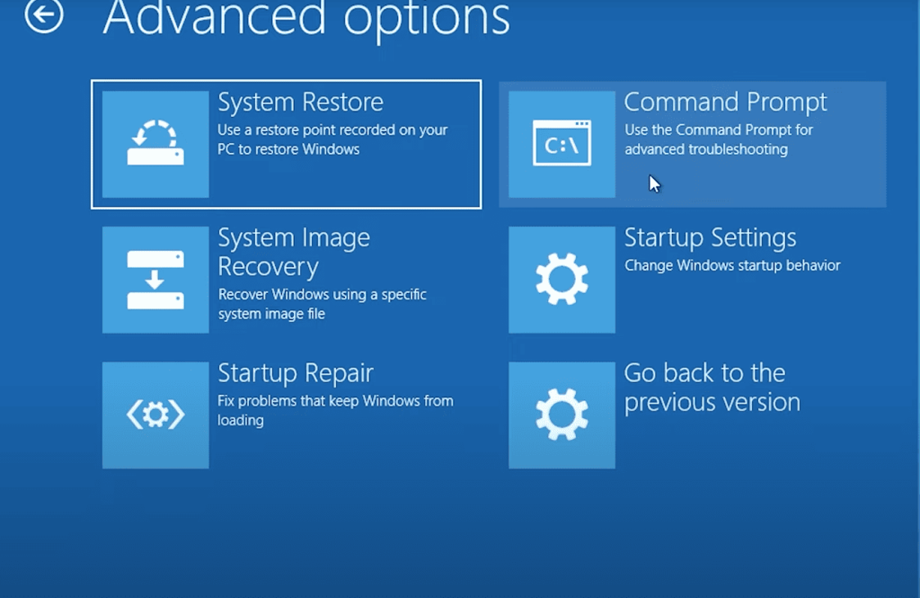 Utilizing Windows Recovery Tools