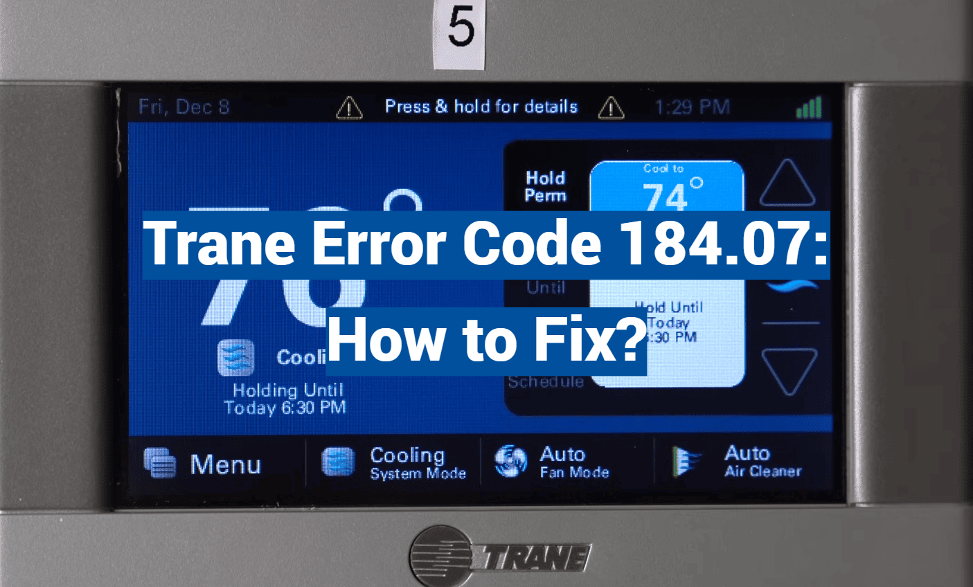 Trane Error Code 184.07: How to Fix?