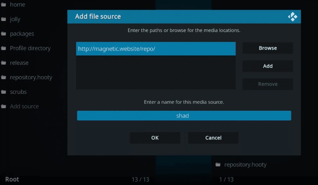How to Install the Shadow Kodi Addon: